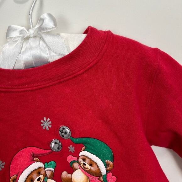 Vintage Miniwear Red Teddy Bear Sweatshirt 2T - Picture 2 of 7